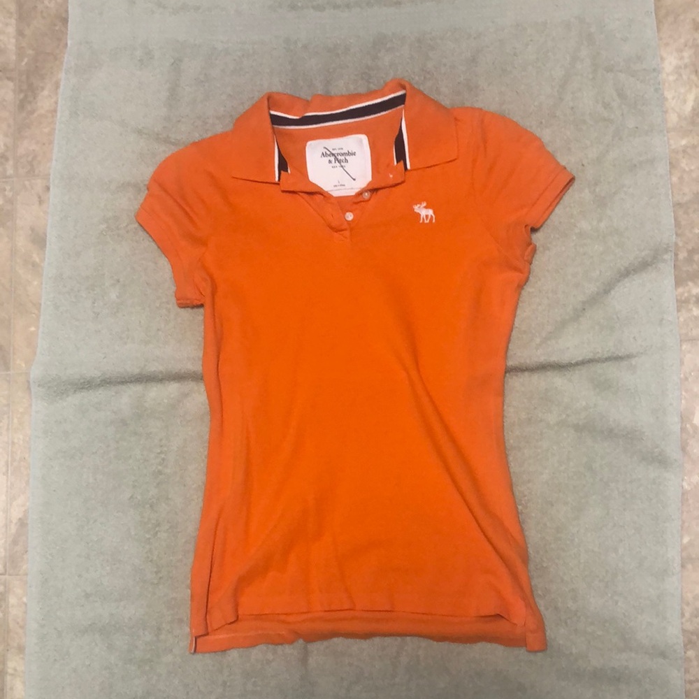Abercrombie & Fitch Vibrant Orange Polo
